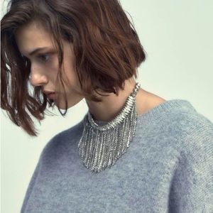Zara - CASCADING CHOKER WITH RHINESTONES - Silver